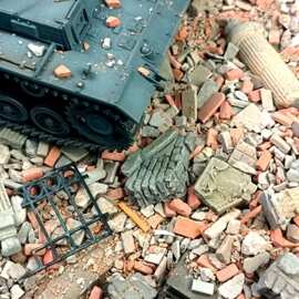 模型场景建筑废墟瓦砾1/35二战微缩沙盘制作素材战锤地台砖块碎石