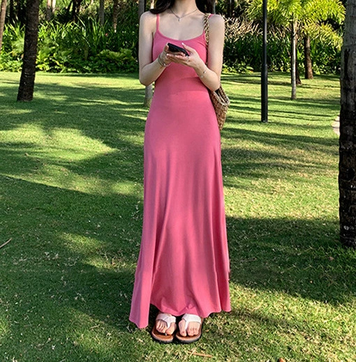 Queen Moxi Малиново-красное платье с подтяжками на талии, длинная юбка для похудения