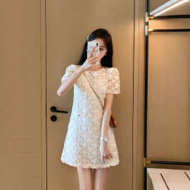 法式小香风连衣裙女夏季2025新款气质名媛高级感裙子