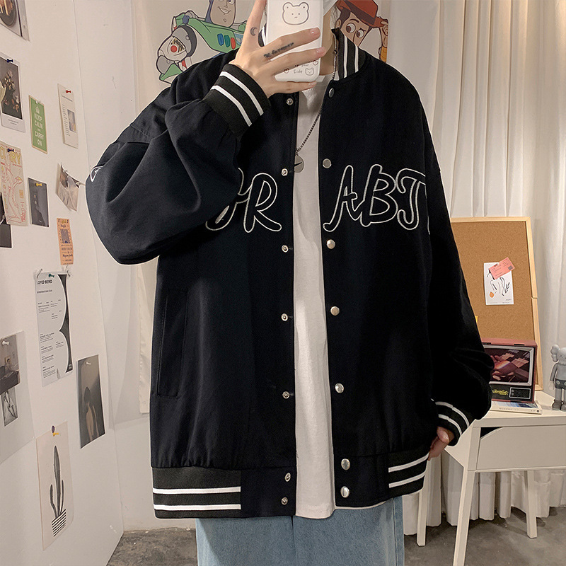 Duplex Handsome Jacket Men's Korean Style Fashionable ins Baseball Suit Jacket Men's Loose Fashionable Brand Hong Kong Style chic Autumn Clothes Duplex Handsome Jacket Men's Korean Style Fashionable ins Baseball Suit Jacket Men's Loose Fashionable Brand Hong Kong Style chic Autumn Clothes