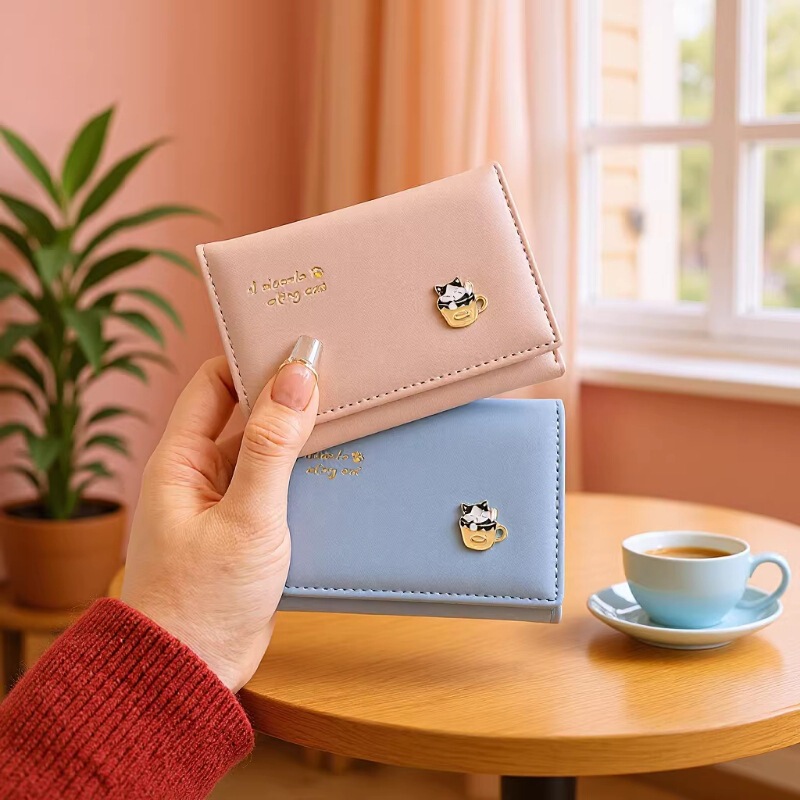 Special Offer: Da Ni Korean-Style Cartoon Cute and Fun Cat Small 70% off Thin Compact Student Short Wallet Special Offer: Da Ni Korean-Style Cartoon Cute and Fun Cat Small 70% off Thin Compact Student Short Wallet