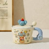 Blue Elephant (Clown Style) Cup + Lid + Spoon