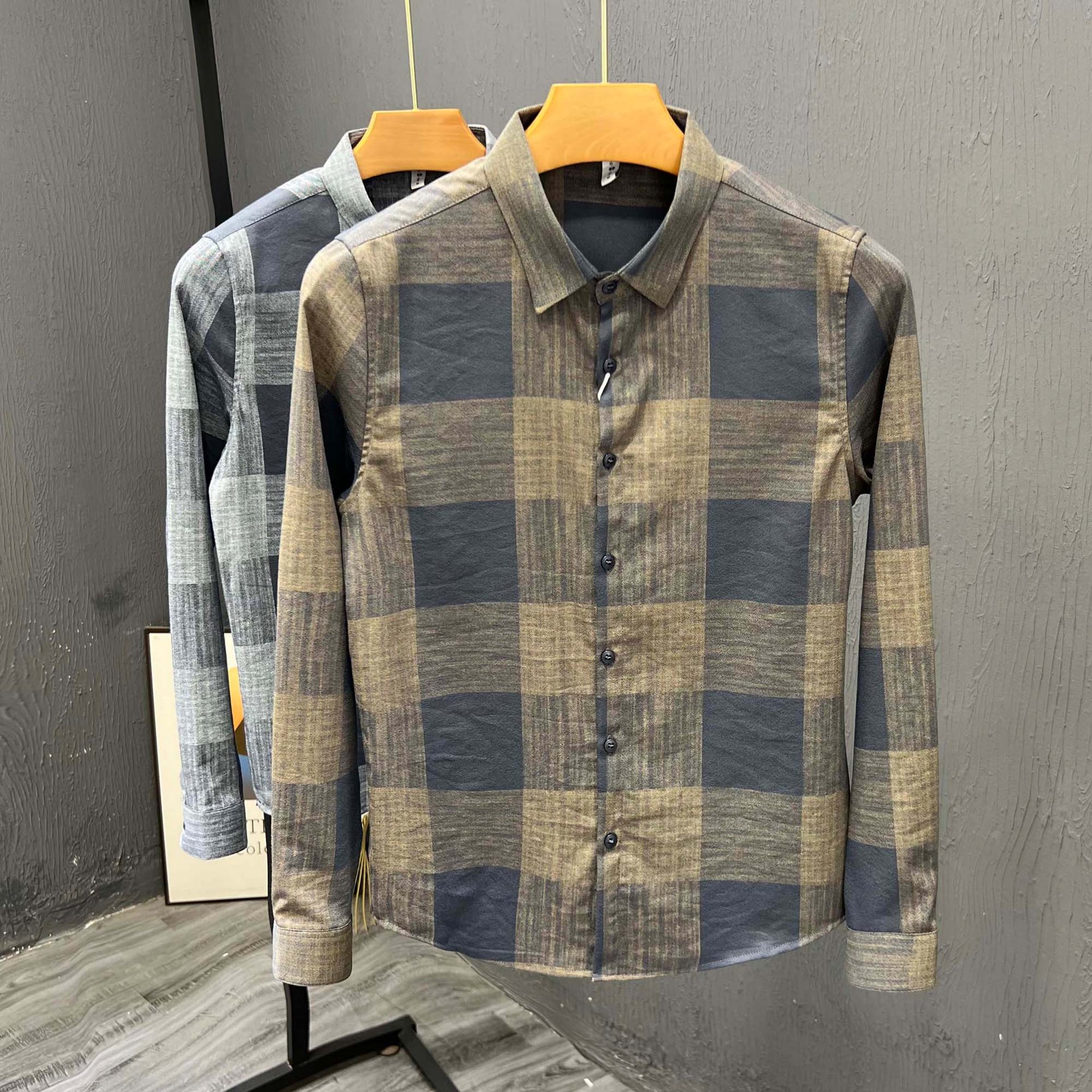 Men's Clothing High End Men's Plaid Casual Shirt Long Sleeved Plus Size Trendy Long Sleeve For Formal & Casual_viptrois.com