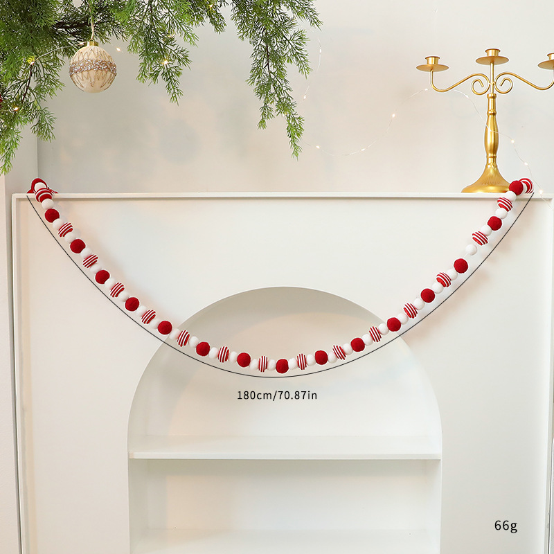 Christmas Bow Bunting Garland – Decorative Holiday Banner For Trees, Windows & Festive Displays_voghion.com