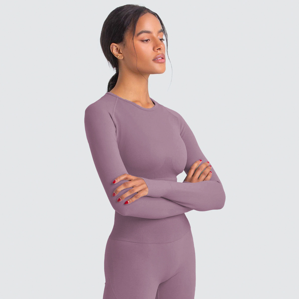 knitted seamless sports top  NSLX38578