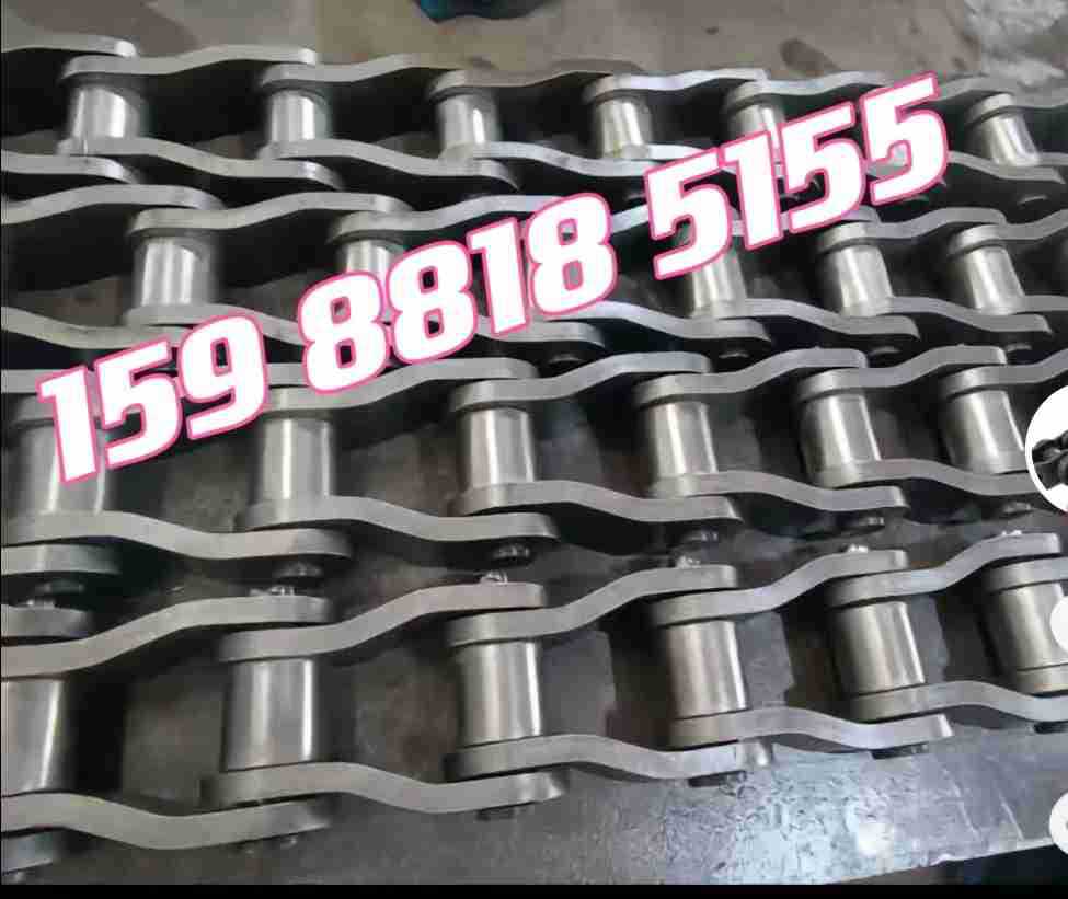 大节距碳钢工业链条不锈钢短节距大滚珠弯板链条输送链重载弯板链