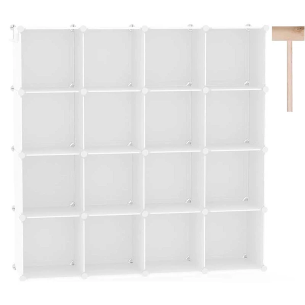 White sixteen grids without doors
