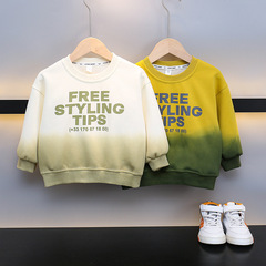 Men's Hoodie Autumn Outfit 2023 New Arrival Boys Baby Fashionable and Handsome Clothes Children Tie-Dye Gradient Explosive Streetwear Top