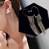 Ear clips with tassels, earrings, fitted, no pierced ears