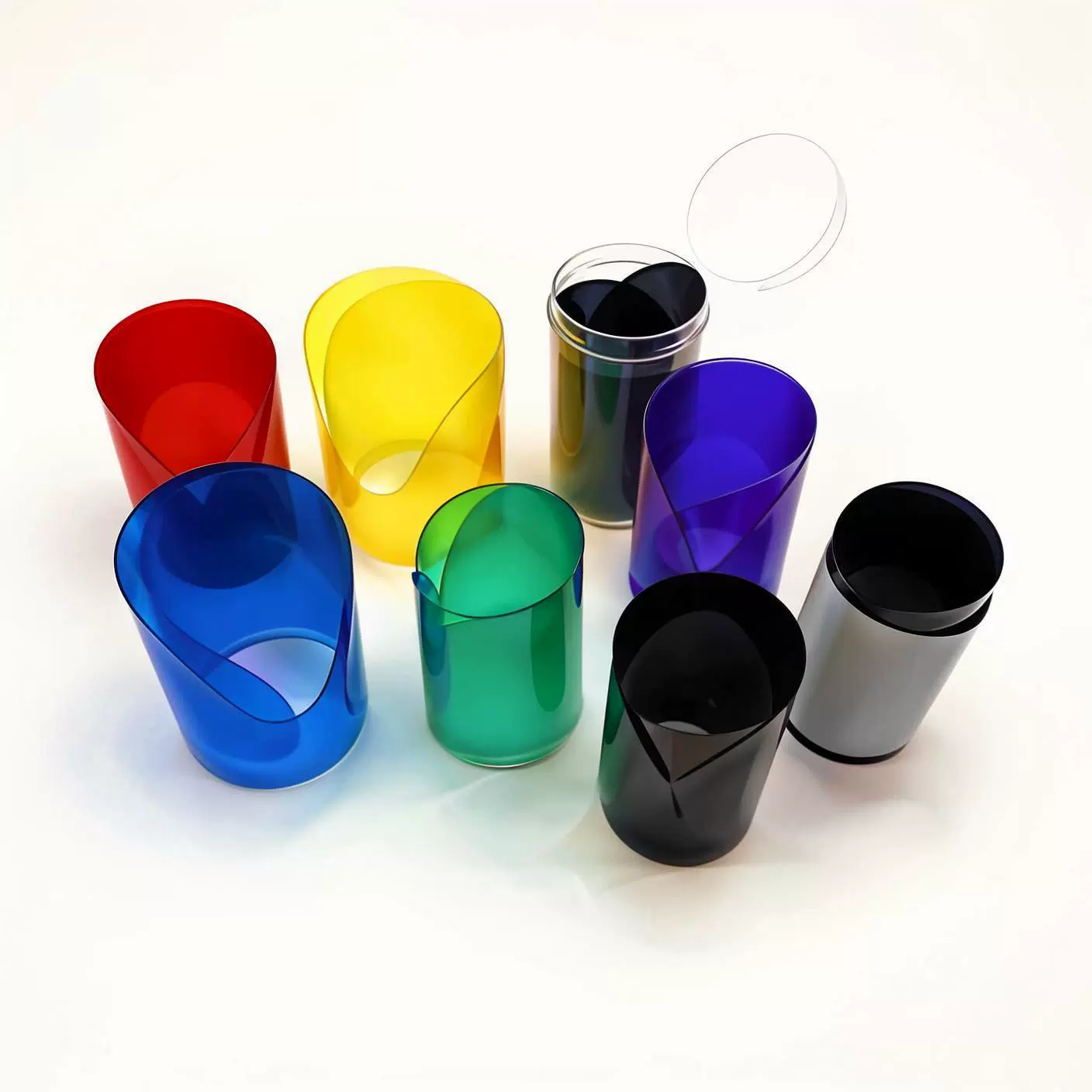 Различные прозрачные цветные пленочные очки одноразовые солнцезащитные очки