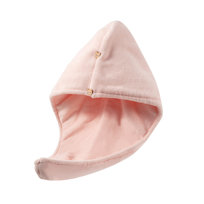 Coral fleece sombrero de secado de pelo de las mujeres de doble capa fuerte absorbente de secado rápido engrosada extra grande hogar nuevo gorro de ducha pañuelo toalla