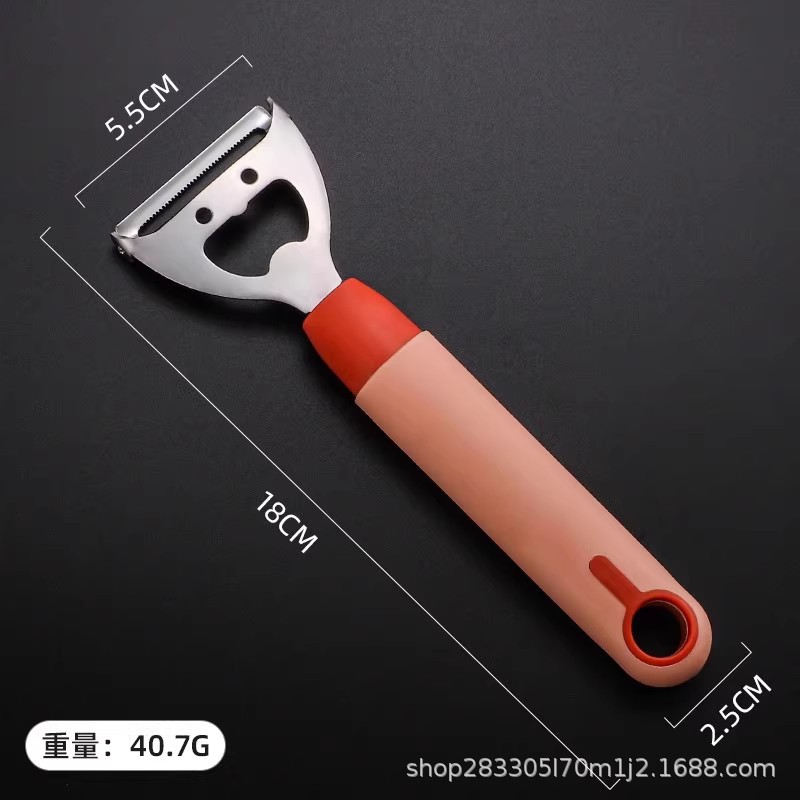 Cuchillo para pelar frutas y verduras de acero inoxidable Artefacto para pelar papas Manzana Cepilladora de melón Fruta de cocina raspador multifuncional para el hogar