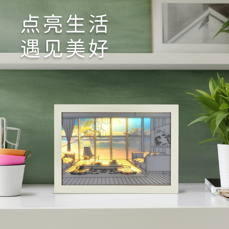 [Ventas directas de fábrica de suministro transfronterizo] LED, luz de noche de pintura, regalo de cumpleaños [con certificación CE, FCC]