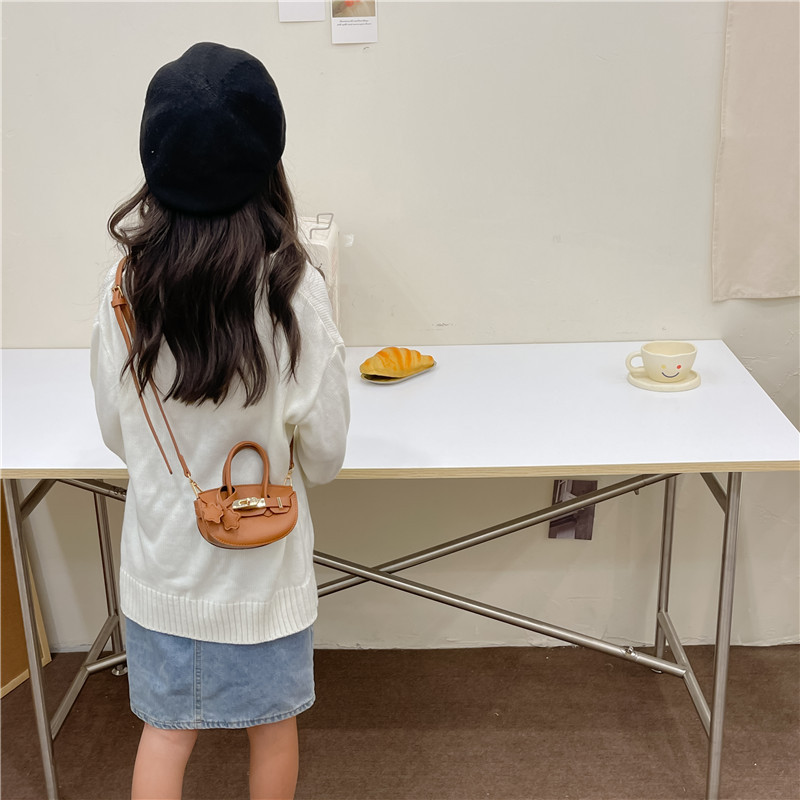 Moda padre-niño mensajero bolsa pu mini bebé monedero simple personalidad pequeña princesa niños ropa accesorios hombro bolsa moda