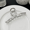 Metal advanced elegant shark, hairgrip, crab pin, brand big hair accessory, high-quality style, South Korea