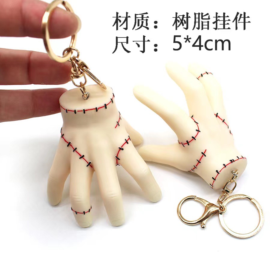 Miércoles cosas Adams familia miércoles roto mano Palma Halloween horror adornos de látex