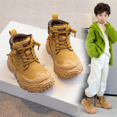 童鞋男童马丁靴2025秋冬新款女童鞋子大棉鞋儿童雪地靴真皮靴子男