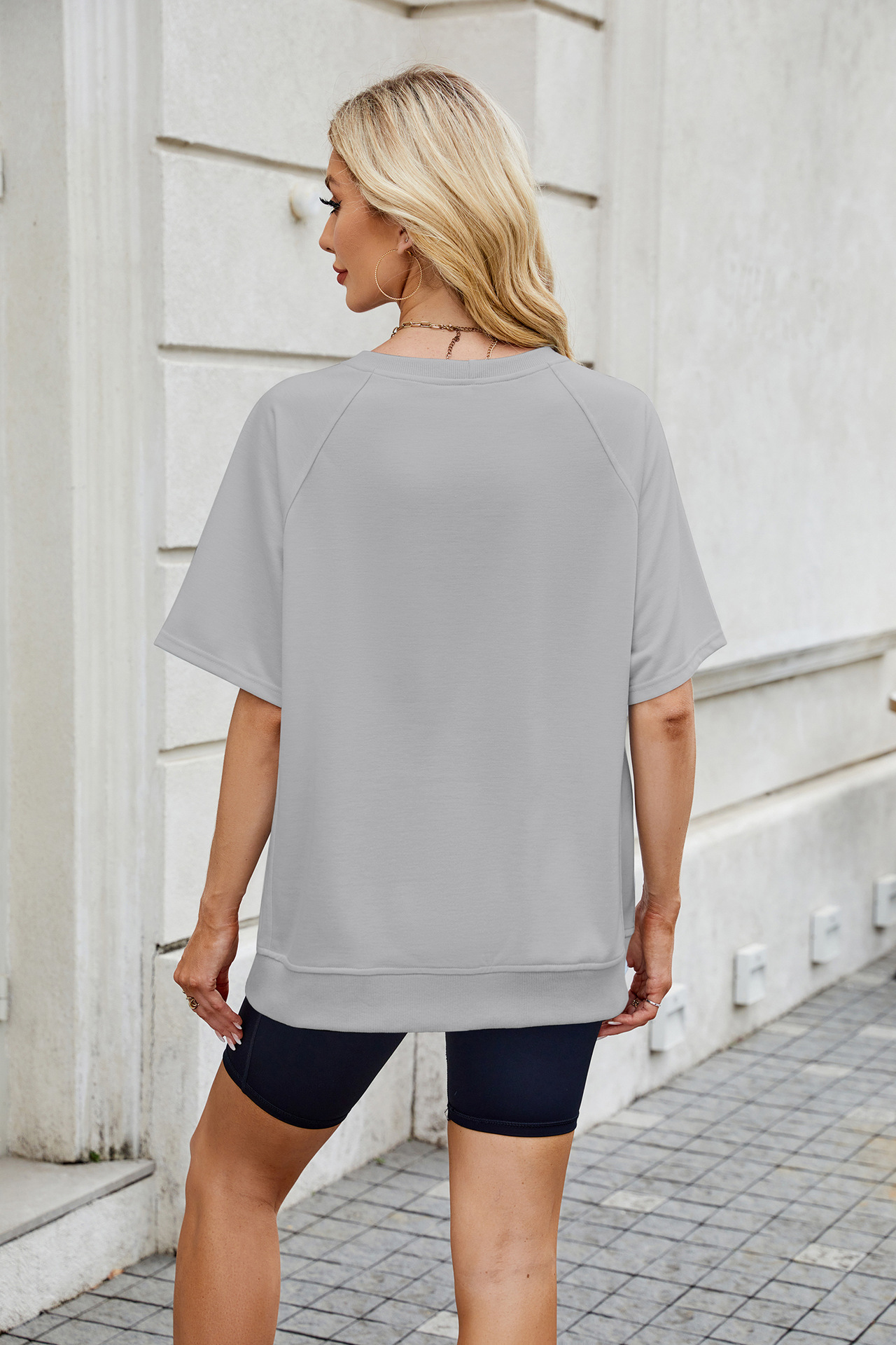 281g Weight Half Sleeve Sleeve Length Pullovers Placket Type Regular Sleeve Sleeve Type Rayon, Polyester Fabric Type Regular Top Length T-shirt Tops Type Casual, Daily Occasion Round Neck Neckline Loose Fit Type Solid Color Pattern Summer, Spring Season Women's Gender Basic Style Wholesale Women's Basic Solid Color Half Sleeve T-Shirts 27
