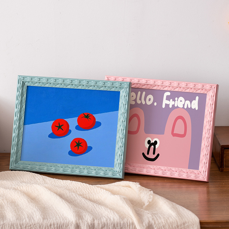 Dopamine Mini Photo Frame Empty Frame Wall Hanging 6inch Children's Oil Painting Frame Colorful Framed Painting A4 Photo Frame Tabletop Display Wholesale Dopamine Mini Photo Frame Empty Frame Wall Hanging 6inch Children's Oil Painting Frame Colorful Framed Painting A4 Photo Frame Tabletop Display Wholesale