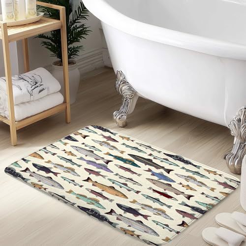 Alfombra de baño retro estadounidense transfronteriza absorción de agua de alta calidad alfombra de franela alfombra de suelo de ducha antisucia