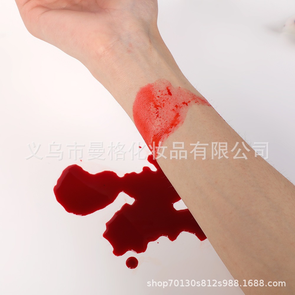 Caja de exhibición bolsa de sangre bolsa de sangre Halloween parodia props bolsa de sangre cuerpo humano props de pintura bolsa de plasma al por mayor 30ml