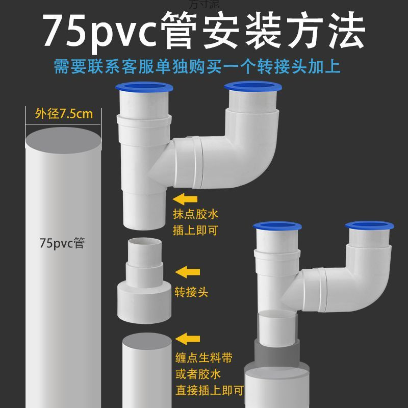 洗面器排水管と洗濯機三方大理石洗濯シンク洗面器ダブル洗面器三方ジョイントキッチン|undefined