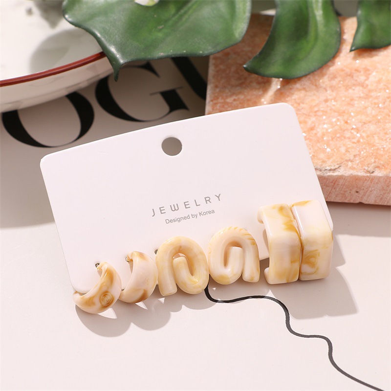 Ear Studs Classification 1 Set Simple Style C Shape Arylic Ear Studs