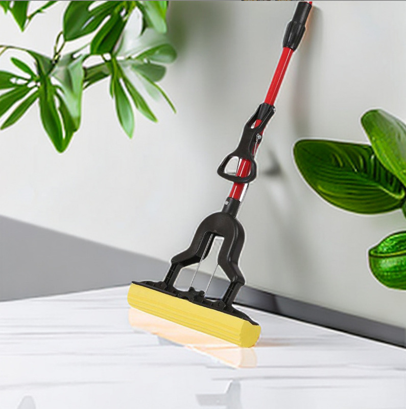 Folding Rubber Cotton Mop Absorbent Sponge Mop Herricunder Mop Squeeze Water Pinch Water PVC Rubber Cotton Mop Household Cleaning