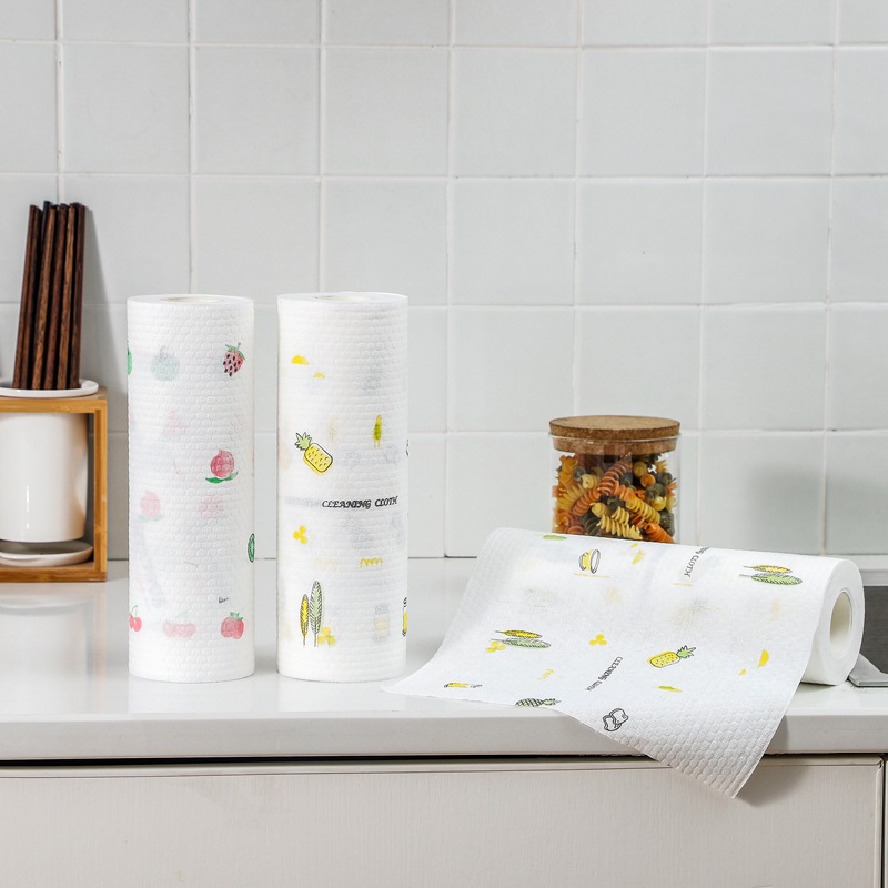Toallitas perezosas desechables cocina grande para aumentar la absorción de agua limpieza no tejida papel de cocina paño de cocina para el hogar toalla de papel image 4