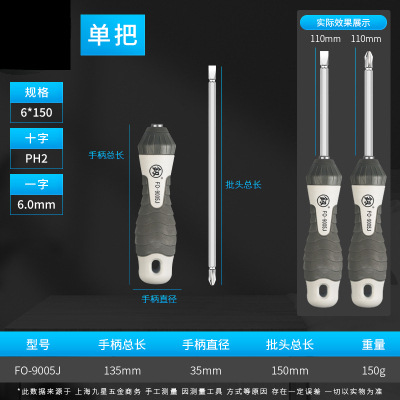 Fukuoka, Japón, destornillador de doble propósito, destornillador de tornillo industrial ultra duro, herramienta de destornillador de lote importada, modelo alemán.
