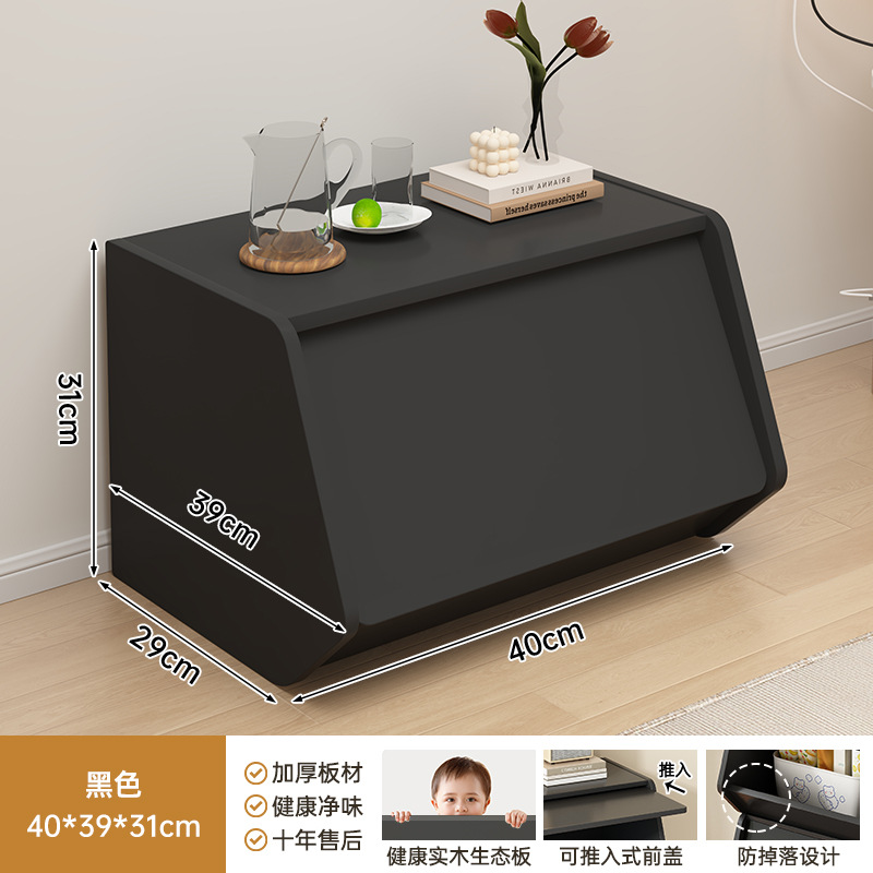 DIY Mediano - 40cm - Negro △ Placa ecológica de madera maciza gruesa de 15mm