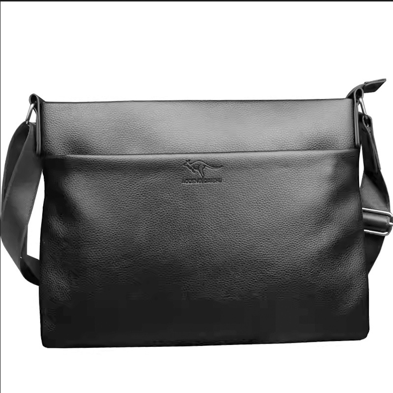 Men's Business Bag Large Capacity Single Shoulder A4 Paper Briefcase Crossbody Bag Casual Men's Bag