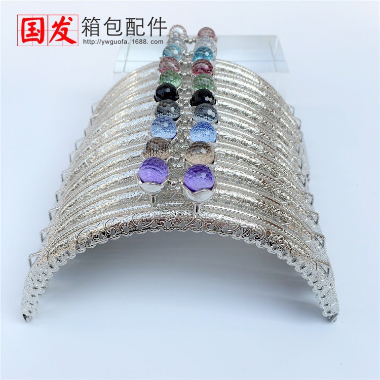 12.5cm semicircular encaje en relieve cabeza de loto de coral oro plateado 10 colores opcionales 0063 - YS