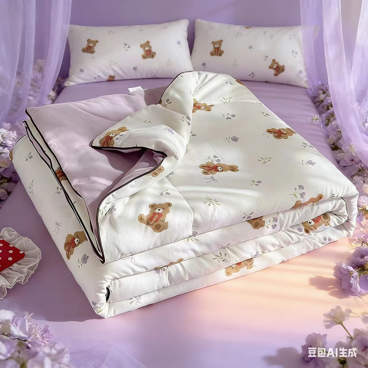 Class a Washed Cotton Summer Quilt, Summer Air-Conditioning Quilt, Thin Quilt for Student Dormitory, Machine Washable, Household Summer Quilt, Gift Quilt