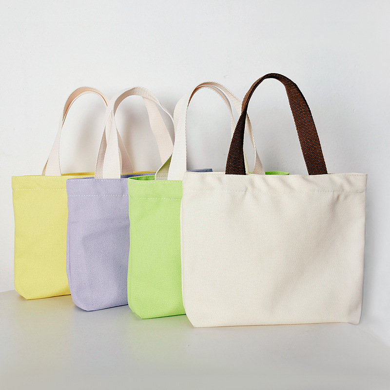 58g Weight Canvas Lining Material Open Closure Type Top Handle Strap Type Canvas Bag Bags Type Street Occasion Canvas Material Solid Color Pattern Spring&Summer Season Women's Gender Vacation Style Square Shape Small Size Women's Vacation Solid Color Canvas Shopping Bags