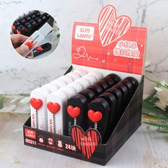 藍圖小紅心推拉橡皮超淨無痕可伸縮橡皮擦小學生橡皮獎勵可愛文具