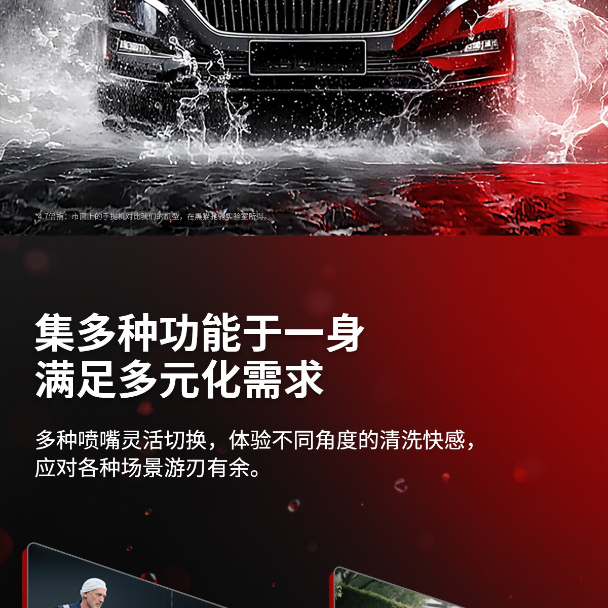 Black Cat Commercial Car Wash Machine 220v Ultra-High Pressure Washer High-Power Industrial Grade Pressure Water Gun Pump for Floor Cleaning