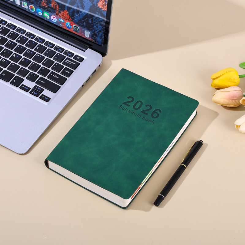 2026 nuevo calendario transfronterizo calendario inglés cuaderno de notas cuaderno de notas plan diario manual de eficiencia cuaderno