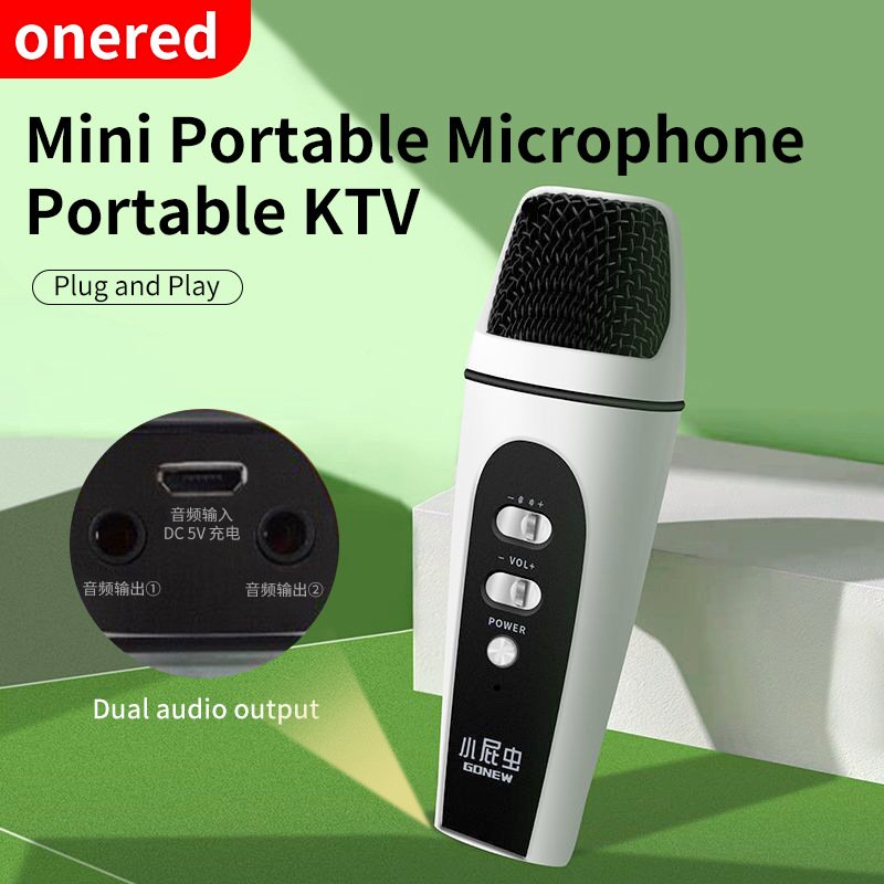 Micrófono universal de karaoke para TikTok, mini micrófono de computadora para transmisión en vivo, micrófono de mano con cable para karaoke