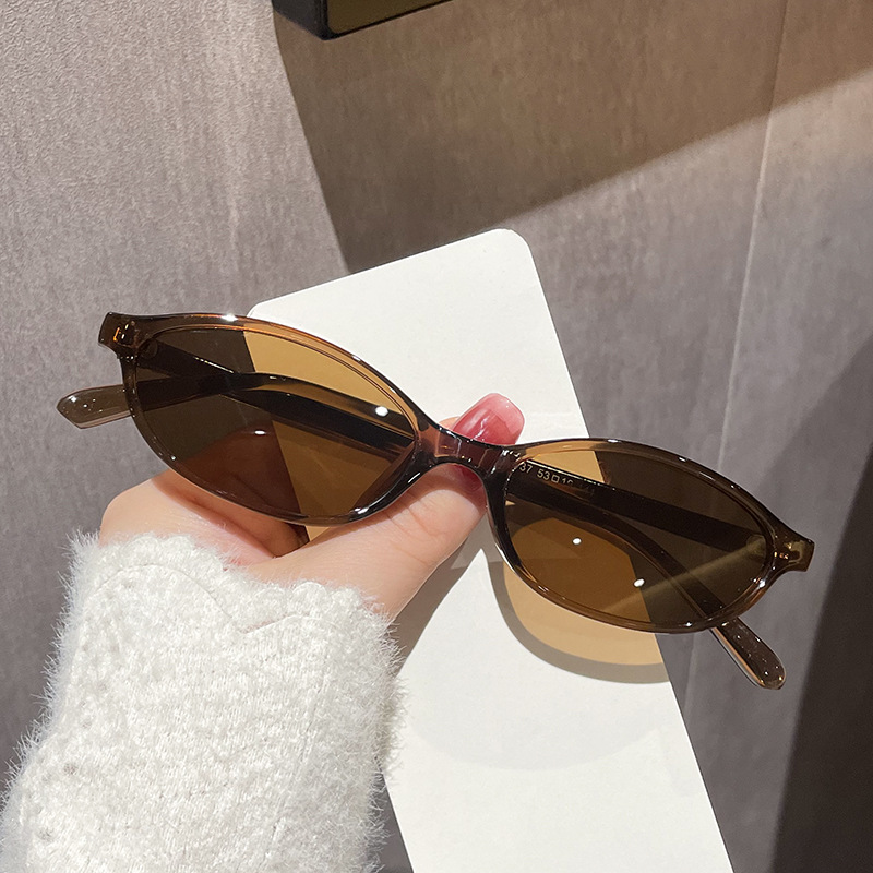 22g Weight Full Frame Glasses Structure Sunglasses Classification Ac, UV400 Protection Lens Material Oval Frame Glasses Style Travel, Party, Stage Occasion Solid Color Pattern Unisex Gender Elegant, Simple Style Style Black Color Elegant Simple Style Solid Color Ac UV400 Protection Oval Frame Full Frame Women's Sunglasses 2
