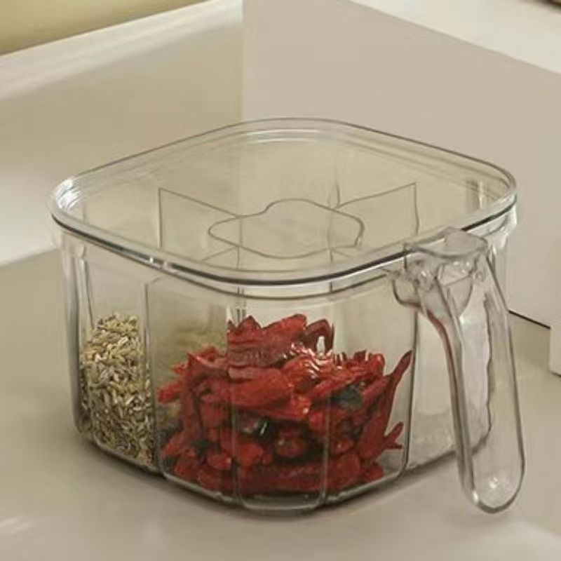 調味料ボックス家庭用キッチン調味料瓶組み合わせセットオールインワンマルチグリッド塩MSGコショウ収納調味料ボトル|undefined