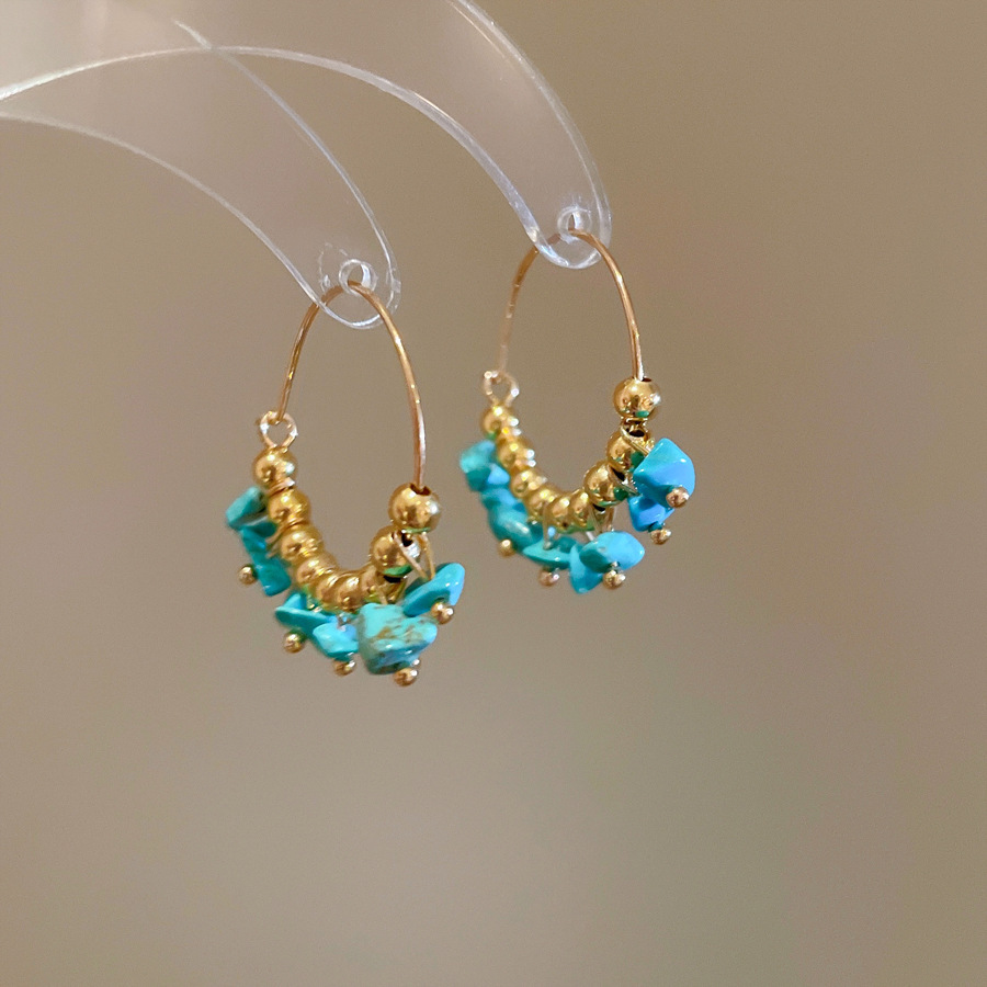 Pendientes de flores de color dopamina de verano Pendientes de todo fósforo de nicho fresco Pendientes de lujo de alta gama de moda al por mayor