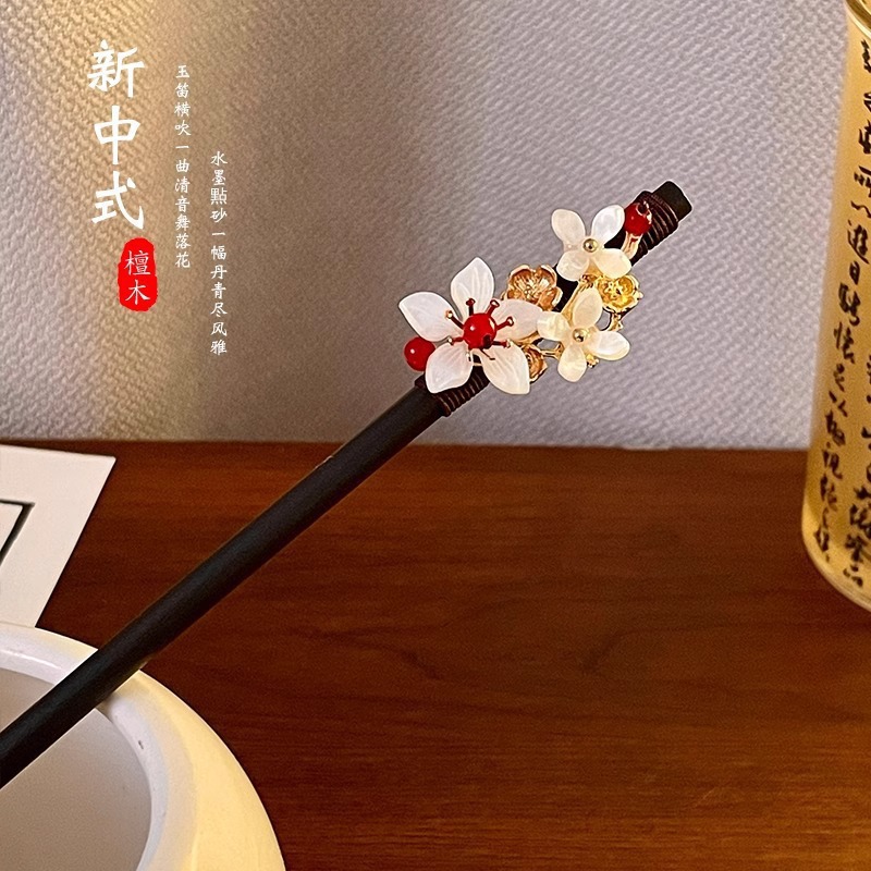 Nuevo estilo chino rojo flange U pinzas de cabello para mujeres otoño invierno de alto nivel pinzas de cabello estilo antiguo pinzas de ropa de estilo chino pinzas de Año Nuevo tocado