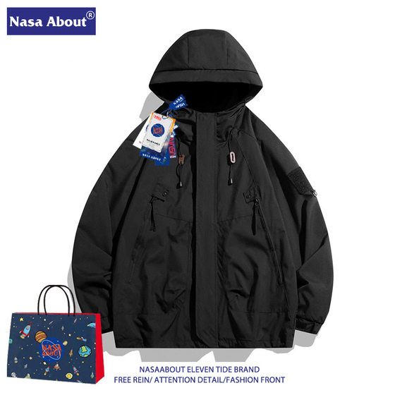 NASA Outdoor Charge Clothes Spring and Autumn New Trendy Men's and Women's Loose Tooling Windproof Waterproof Jacket Coat All-match