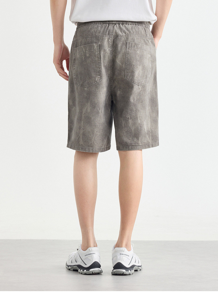 Quần short nam phong cách đường phố, vải kaki, kiểu dáng thoải mái — đen chi tiết 18