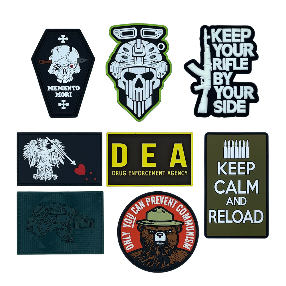 PVC橡胶徽章软胶滴胶标 DEA战术士气章补丁魔术贴头盔COD19臂章
