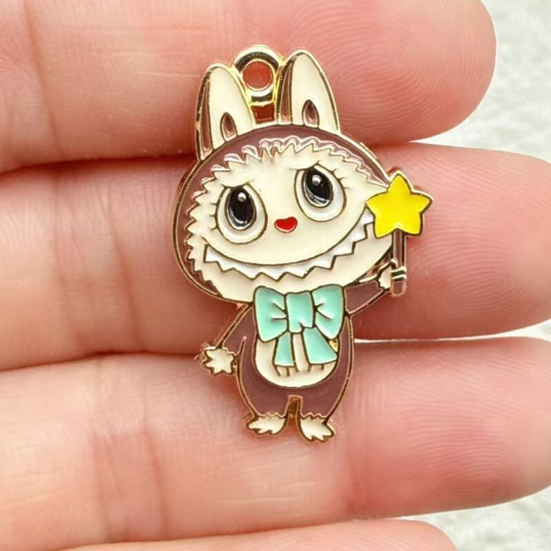 アニメ漫画かわいいラブブペンダント合金ドリップオイル DIY イヤリングキーホルダーネックレス手作りアクセサリー作り|undefined