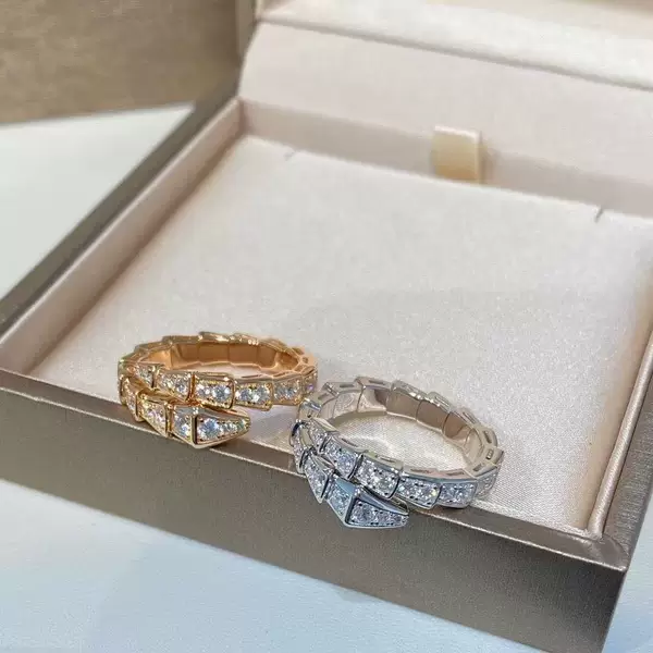 Exquisitely Crafted Full Diamond Snake Bone Ring, Popular on Live Streaming, New Luxury Open Ring for Women, High-End Versatile Ring Wholesale