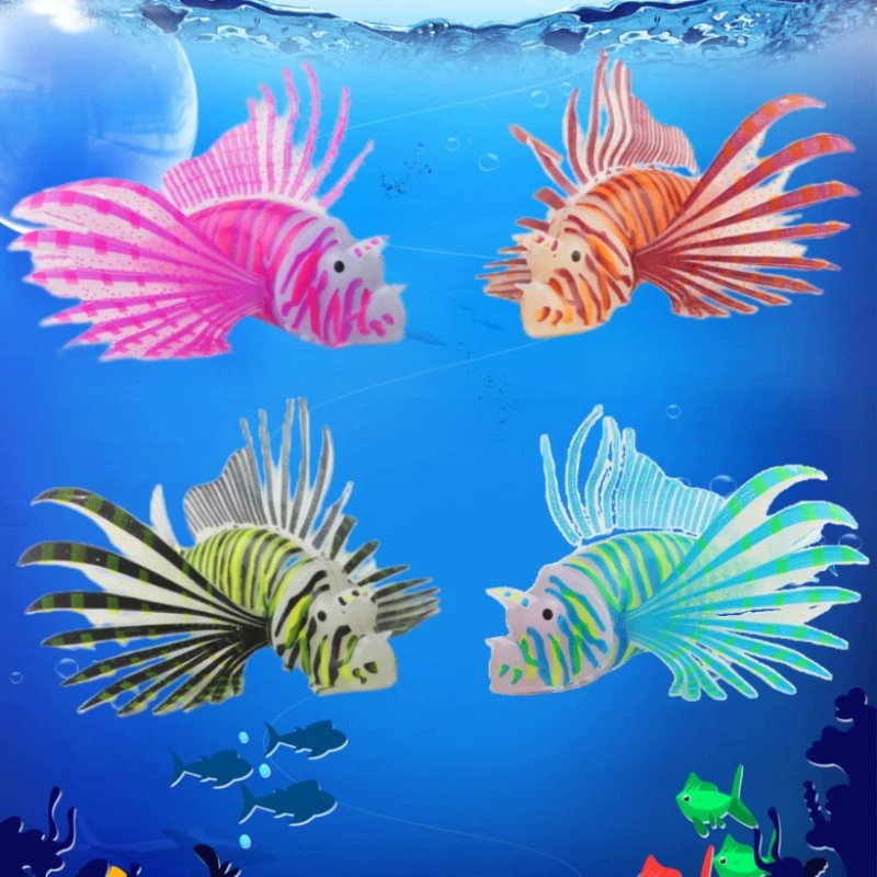 Аквариум Ландшафтные украшения производители аквариумов экспортируют силиконовый материал светящийся цвет моделирования крылатка оптом
