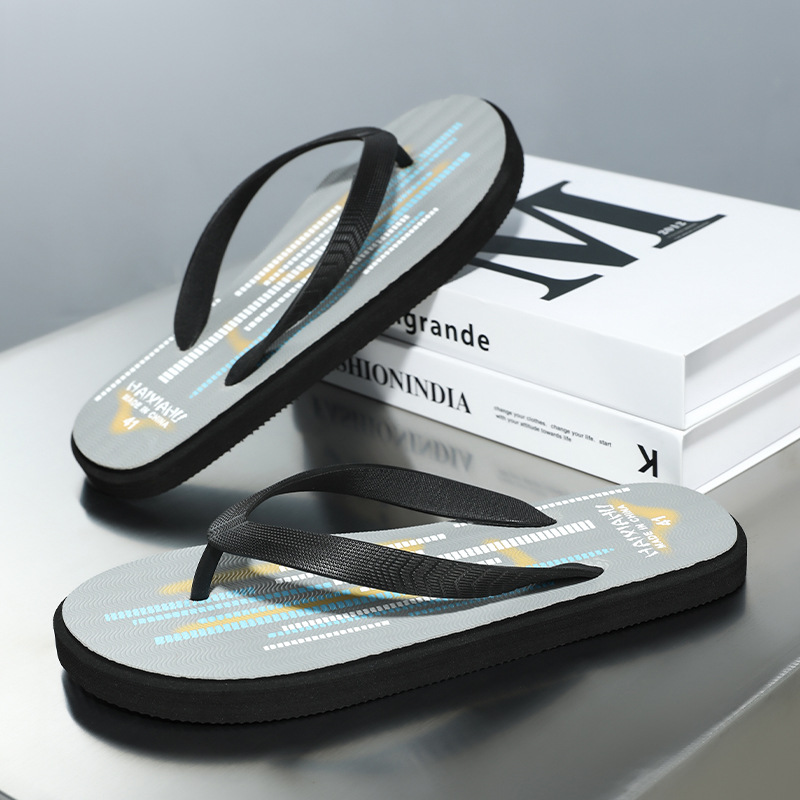 Venta directa de fábrica, chanclas, nuevos hombres, verano, simples, antideslizantes al aire libre, sandalias planas al aire libre, una pieza